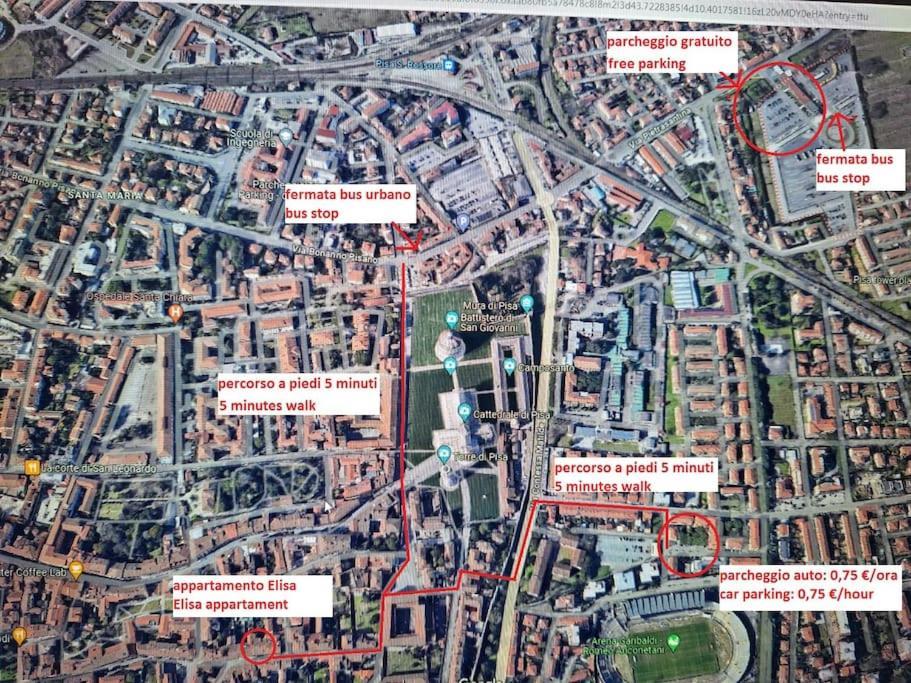 Casa Elisa Due Passi Dalla Torre Pendente Pisa Bagian luar foto